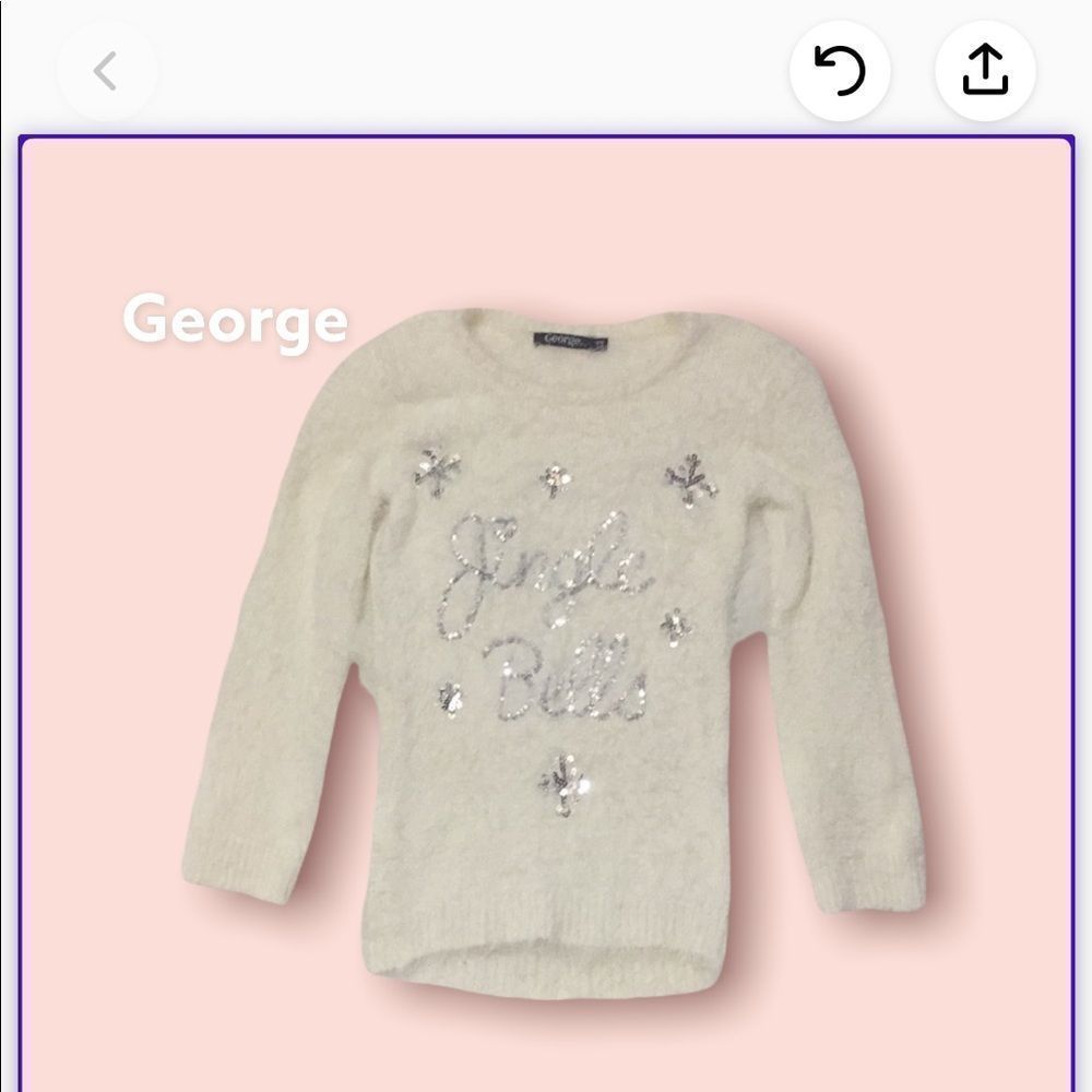 George Christmas pullover sweater size Medium(7-8)